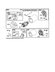 Motor - Starter Diagram and Parts List for 252700-252799 630-0719 Briggs and Stratton Engine
